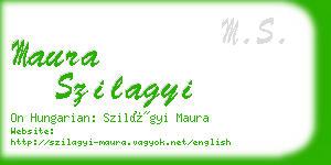 maura szilagyi business card
